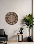 Large Natural Boho Chic & Japandi Black Wall Plate