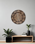 Large Natural Boho Chic & Japandi Black Wall Plate