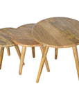 Oak-ish Nordic Nesting Stools/Tables