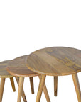 Oak-ish Nordic Nesting Stools/Tables