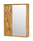 Pineapple Carved Mirror Cabinet