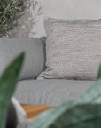 Venture Home Marion Double Sofa Bench - Grey Fabric / Acacia