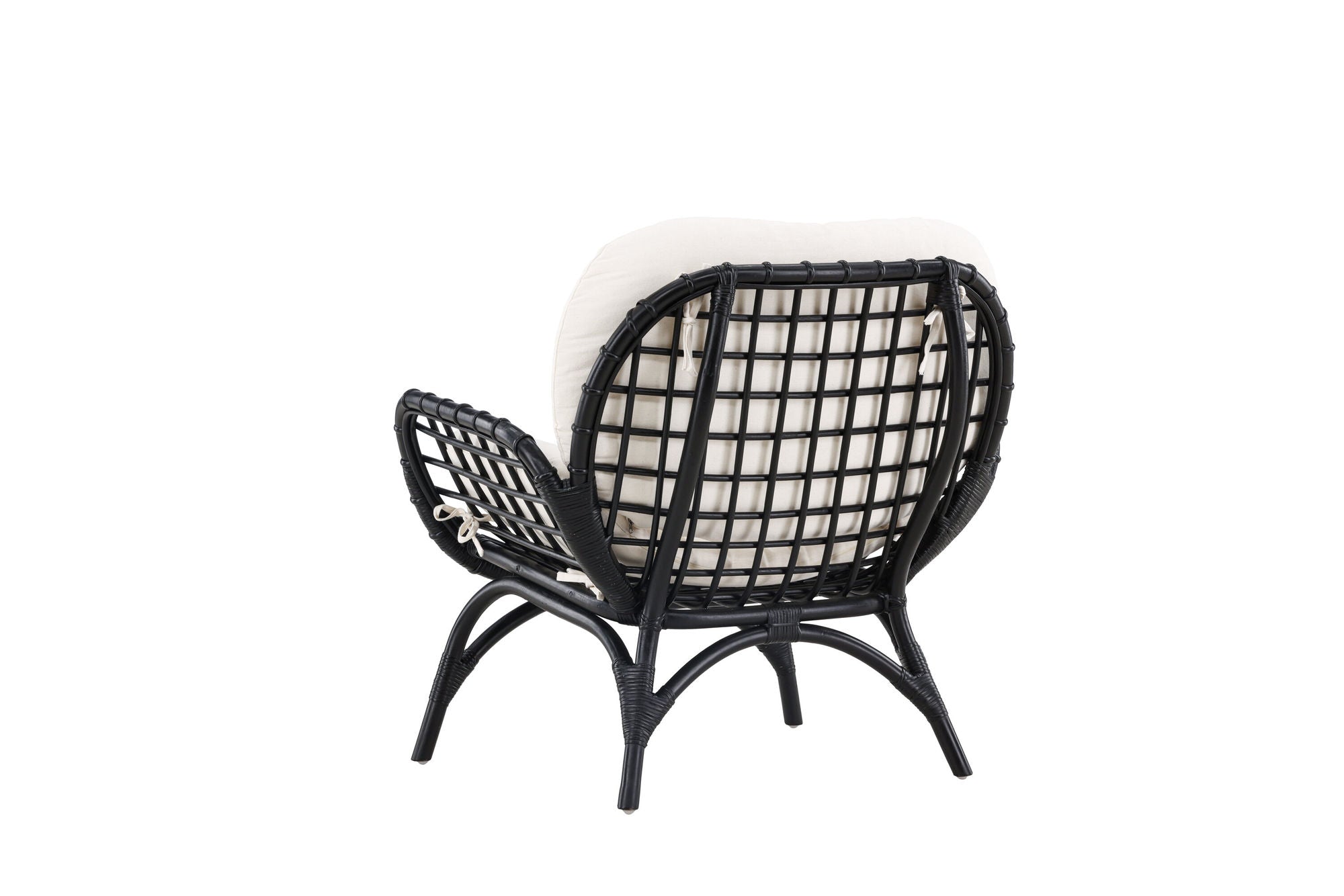 Venture Home Moana Single Chair - Black / White Spunpolyster