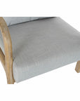 Armchair DKD Home Decor Grey Polyester Linen Rubber wood (65 x 83 x 74 cm)