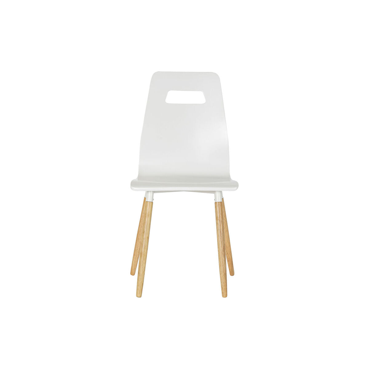 Dining Chair DKD Home Decor 43 x 50 x 88 cm Wood White Natural rubber Light brown