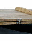 Mesa auxiliar DKD Home Decor Marrón Negro Metal Madera de mango 95 x 95 x 40 cm 93,5 x 93,5 x 40 cm