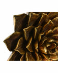 Decoración de Pared DKD Home Decor Dorado Flor 23 x 3 x 23 cm