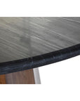 Mesa de Comedor DKD Home Decor Negro Marrón Mármol Madera de mango 120 x 120 x 76 cm