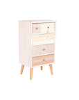 Chest of drawers DKD Home Decor Fir Natural Cotton White (48 x 35 x 89 cm)