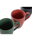 Juego de 4 Tazas Mug DKD Home Decor Rosa Verde Gris oscuro 300 ml Gres