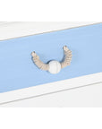 Nachttisch DKD Home Decor 50 x 35 x 58 cm Schnur Weiß Himmelsblau Marineblau Holz MDF