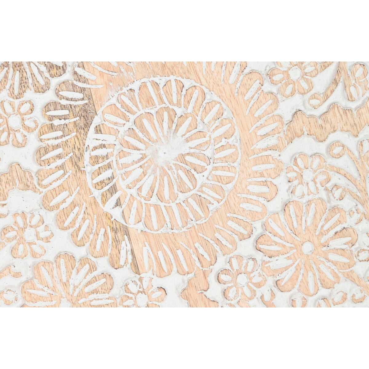 Decoración de Pared Home ESPRIT Blanco Natural Acabado envejecido 97,5 x 3 x 52,5 cm