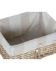Basket set Home ESPRIT Brown Beige Natural 48 x 38 x 22 cm (5 Pieces)