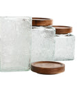 3 Tubs Home ESPRIT Natural Crystal Acacia 500 ml 750 ml 1 L 9,5 x 9,5 x 17,5 cm