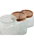 3 Tubs Home ESPRIT Natural Crystal Acacia 500 ml 750 ml 1 L 9,5 x 9,5 x 17,5 cm