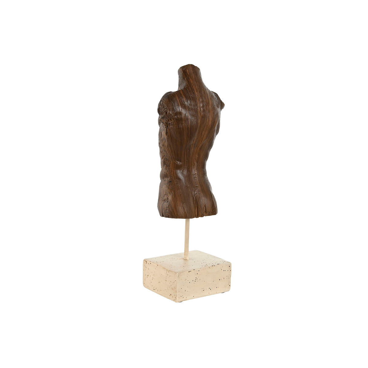 Figura Decorativa Home ESPRIT Blanco Marrón claro Busto 9,5 x 8 x 31 cm (2 Unidades)