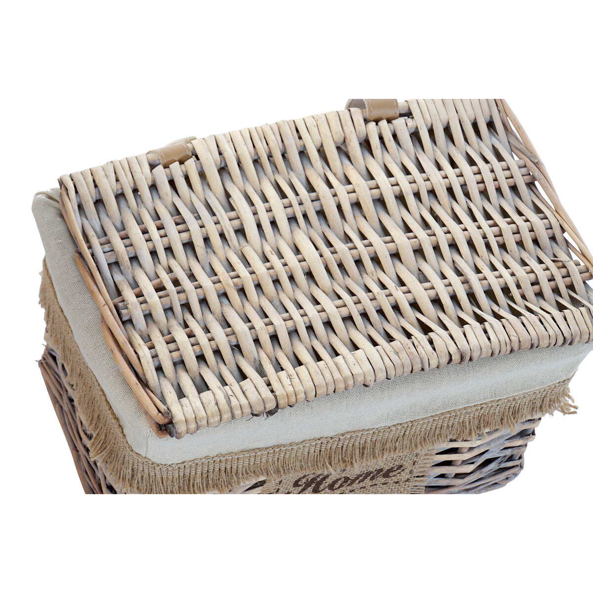 Basket set Home ESPRIT Brown Natural 36 x 27 x 25 cm (2 Pieces)