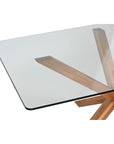 Mesa de Comedor Home ESPRIT Roble Cristal Templado 160 x 90 x 75 cm