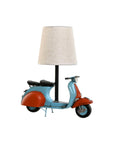 Lámpara de mesa Home ESPRIT Azul Naranja Lino Metal 31 x 15 x 34 cm