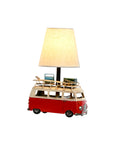 Lámpara de mesa Home ESPRIT Blanco Rojo Lino Metal 20 x 14 x 30 cm