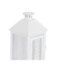 Lantern Home ESPRIT White Crystal Iron Shabby Chic 20 x 20 x 55 cm (3 Pieces)