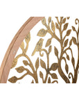 Decoración de Pared Home ESPRIT Dorado Natural Árbol Cottage 60 x 1,5 x 60 cm (2 Unidades)