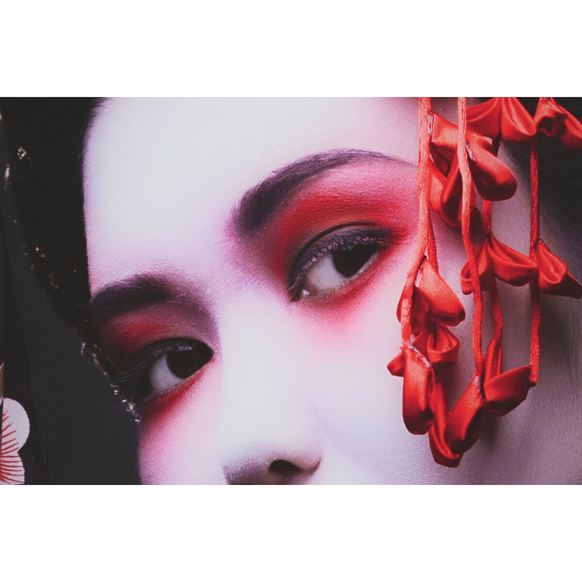 Cuadro Home ESPRIT Blanco Negro Rojo Impreso Geisha 100 x 0,04 x 150 cm