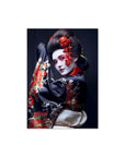 Cuadro Home ESPRIT Blanco Negro Rojo Impreso Geisha 100 x 0,04 x 150 cm