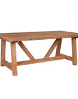 Mesa de Comedor Home ESPRIT Natural madera de teca 200 x 100 x 75 cm