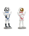 Figura Decorativa Home ESPRIT Azul Blanco Rojo Mujer Astronauta 9 x 7 x 20 cm (2 Unidades)