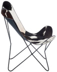 Lounge Chair Cowhide/Metal White/Black - vivahabitat.com