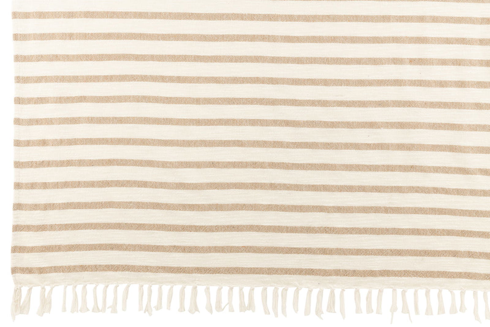 Plaid Strips Cotton White/Brown - vivahabitat.com