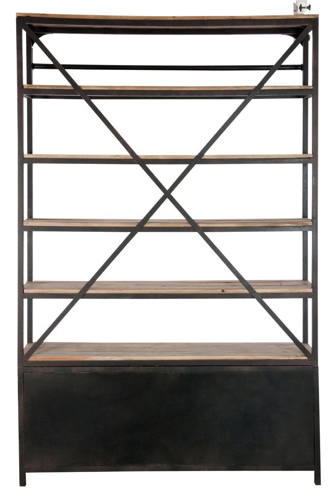 Rack+Ladder 4Shelves Wood/Metal Natural/Brown 160X45x243cm - vivahabitat.com