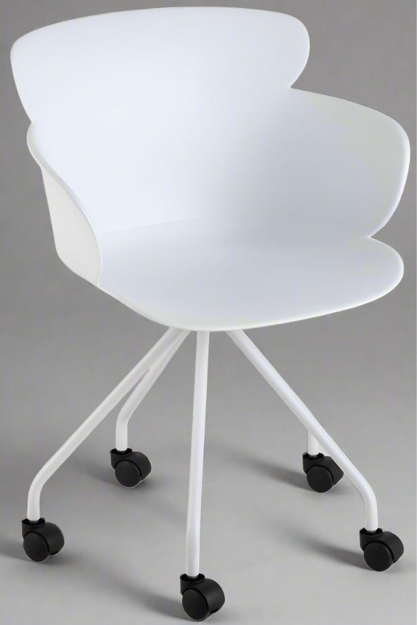 Chair Eva Wheels Polypropylene White - vivahabitat.com