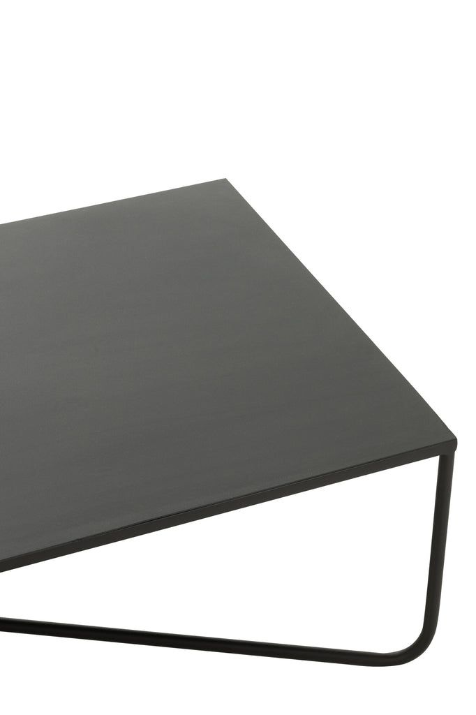 Coffee Table Cross Frame Metal Black - vivahabitat.com