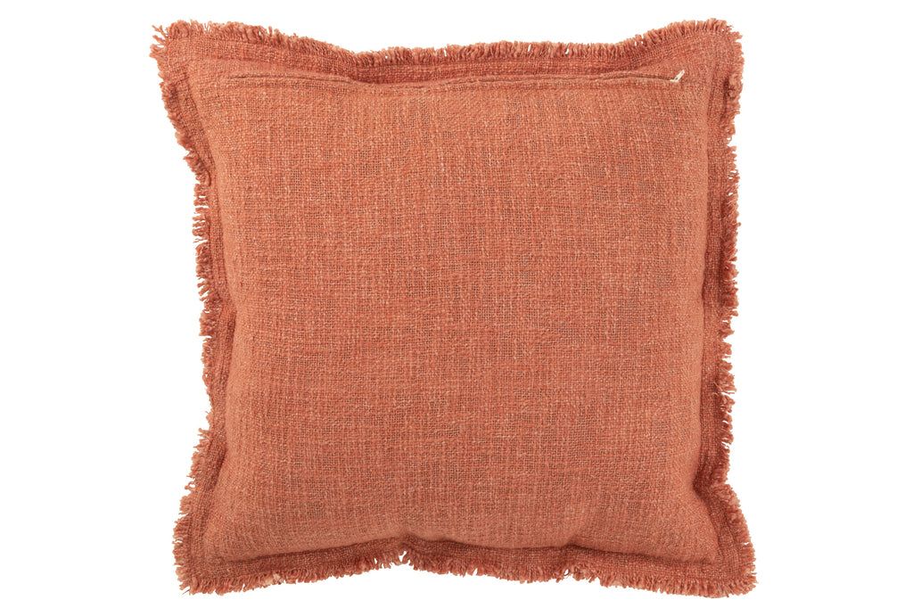 Cushion Fringes Cotton Terracotta - vivahabitat.com