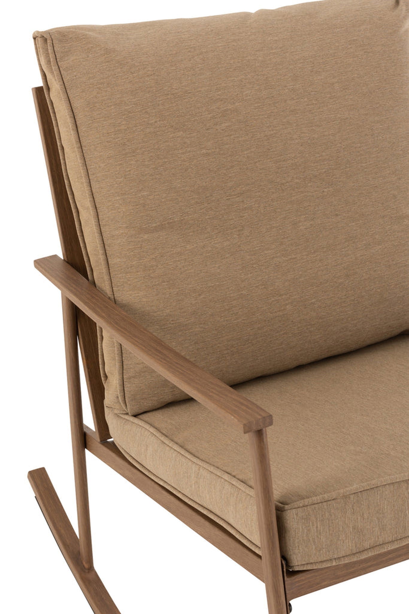 Chair Swing Metal/Textile Beige/Dark Brown - vivahabitat.com