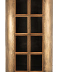 Closet On Legs 2 Doors Metal/Glass Antique Gold - vivahabitat.com