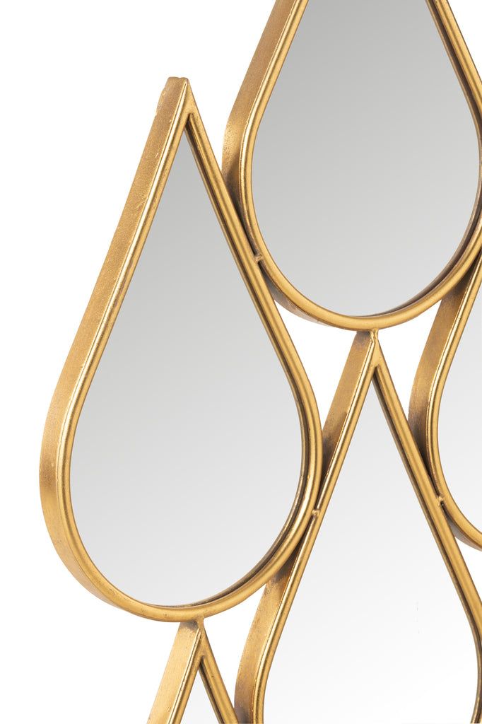 Mirror Drops Mdf/Glass Gold - vivahabitat.com