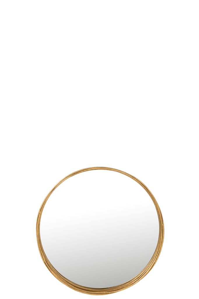Mirror Aurora Round Iron/Glass Gold Small - vivahabitat.com