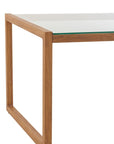 Coffee Table Rectangular Metal/Glass Natural - vivahabitat.com