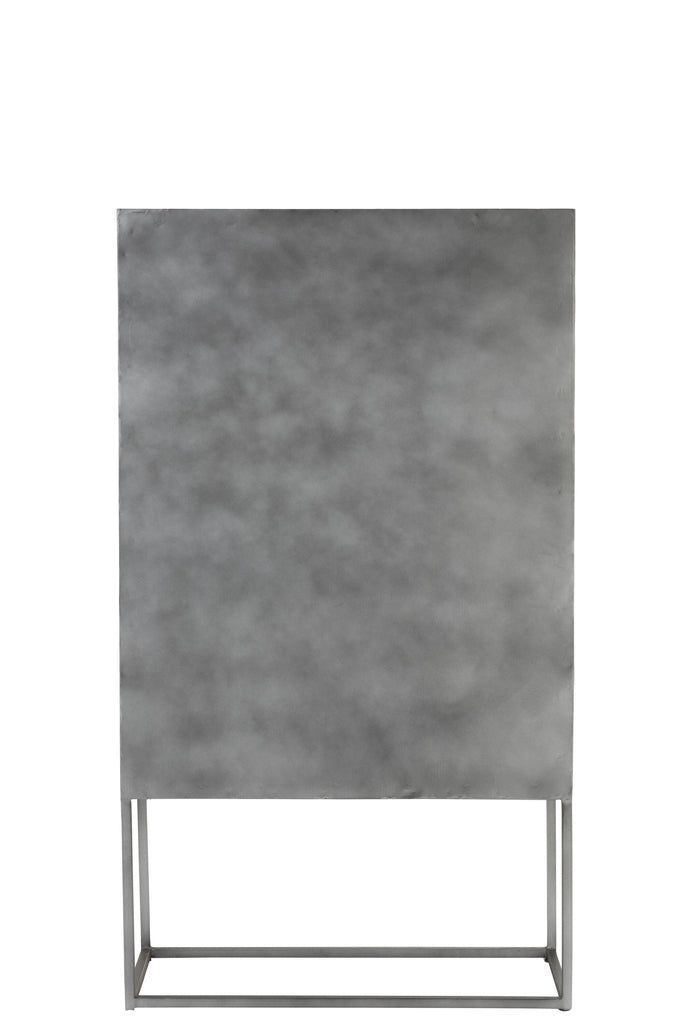 Bar Cabinet Shanil 2 Doors Wood/Iron Natural/Grey - vivahabitat.com