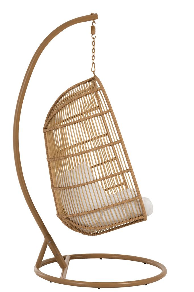 Hanging Chair Oval Steel Natural - vivahabitat.com