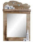 Playful mirror with lighthouse