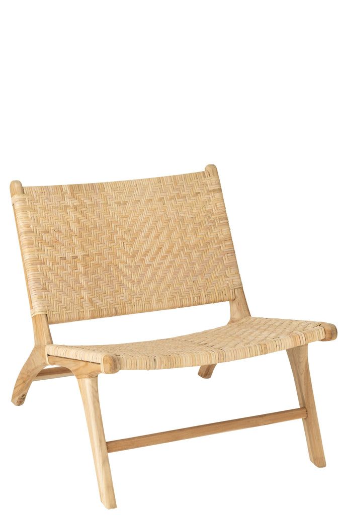 Lounge Chair Tight Weaving Rattan Natural - vivahabitat.com