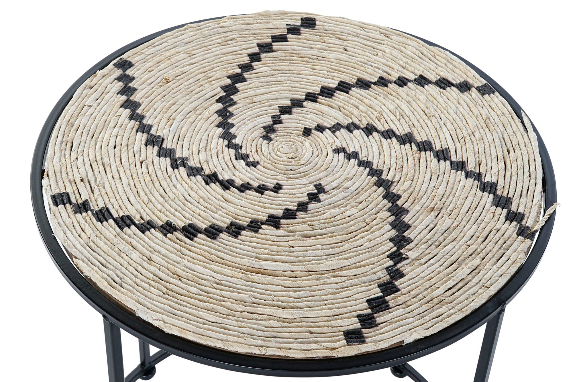 DKD Home Decor Set of 2 auxiliary tables seagrass