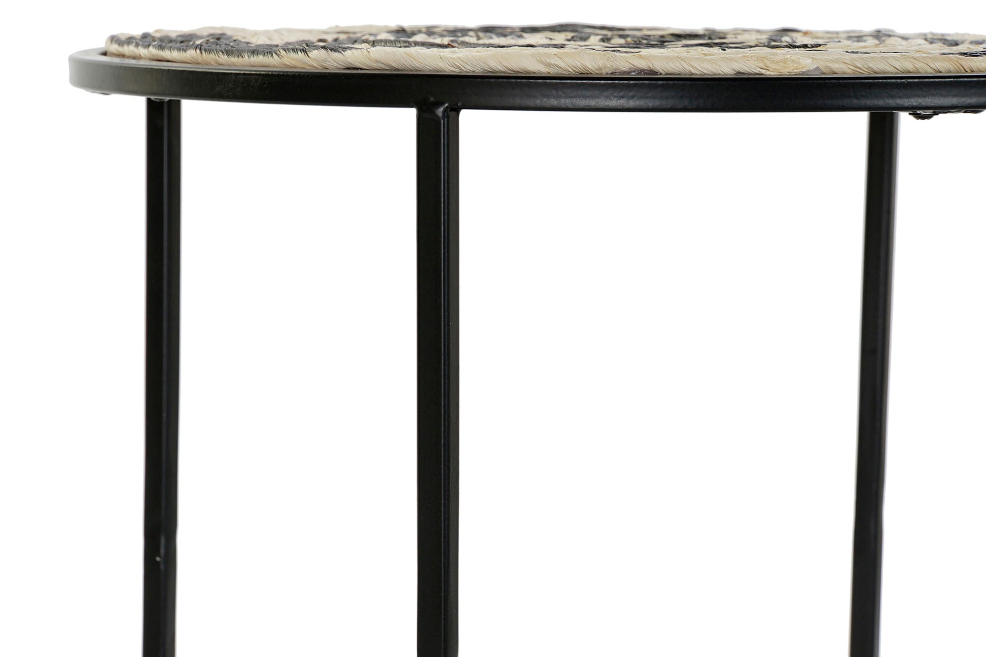 DKD Home Decor Set of 2 auxiliary tables seagrass