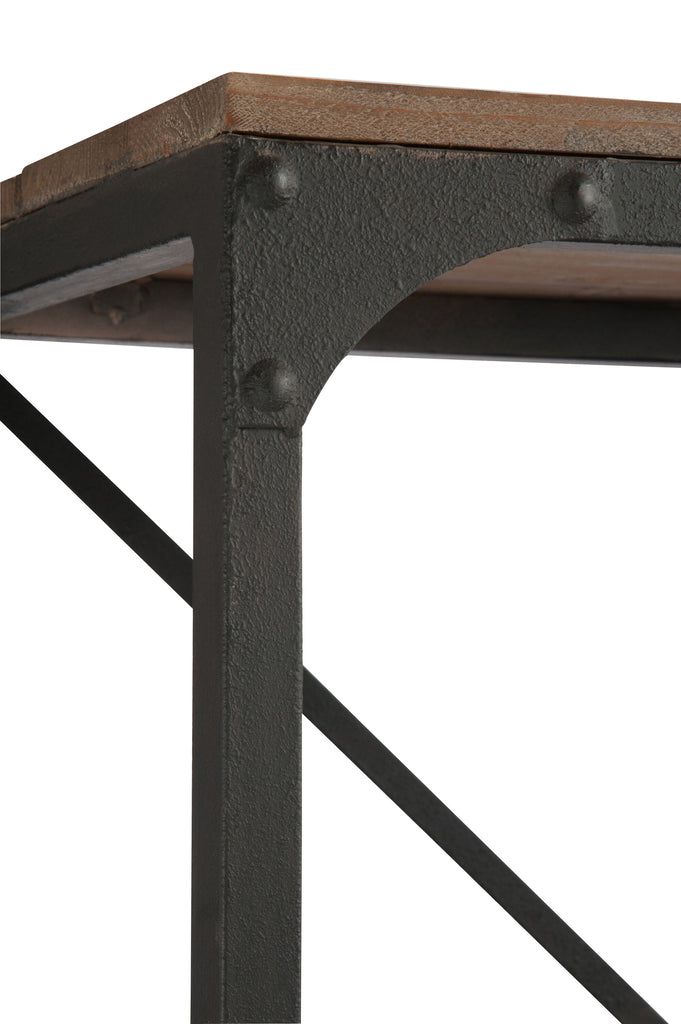 Rack 2 Drawers Wood/Metal Brown+Black - vivahabitat.com