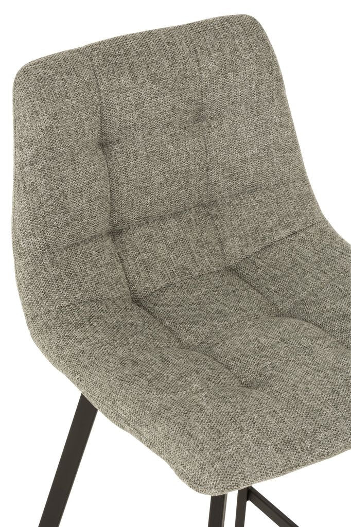 Barstool Stephane  Textile/Metal Grey - vivahabitat.com