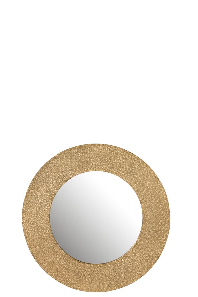 Mirror Jute Texture Aluminium Gold Small - vivahabitat.com